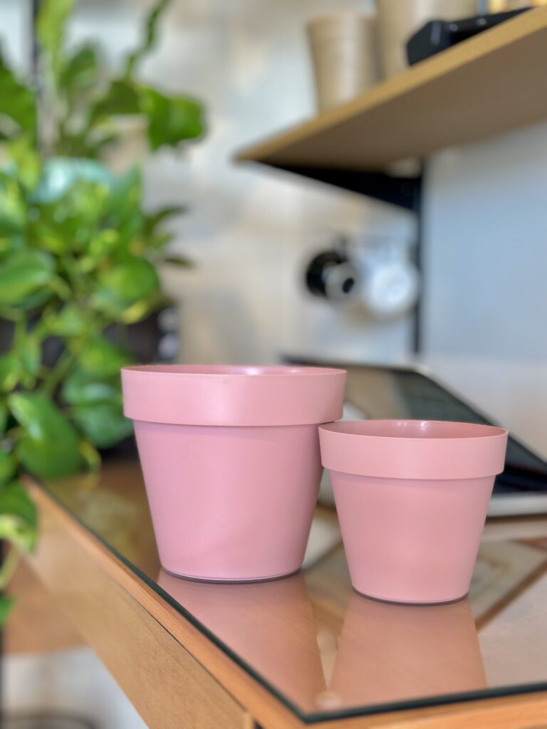 Cachepô plástico unique rosa
