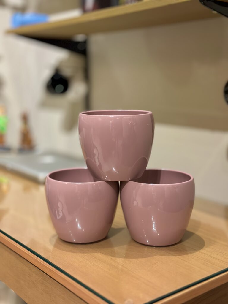 Cachepô cerâmico Hamburgo M rosa