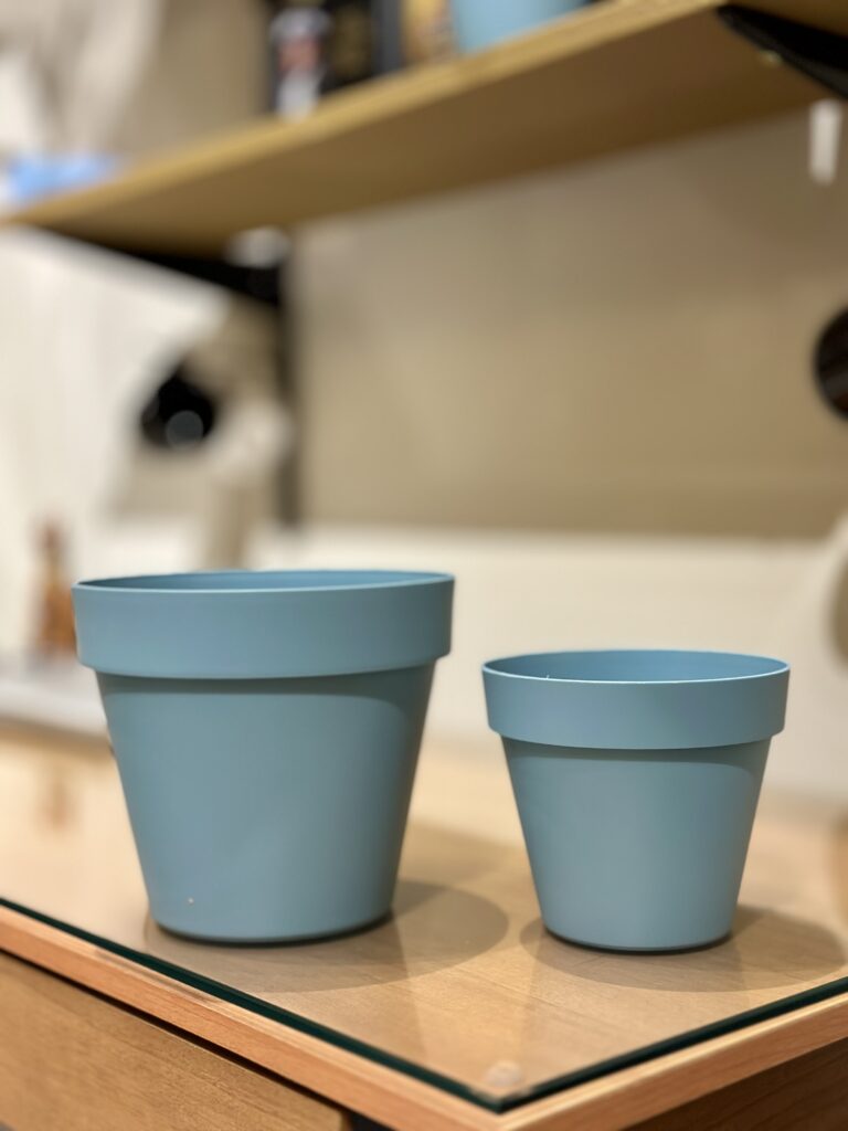 Cachepô plástico unique azul