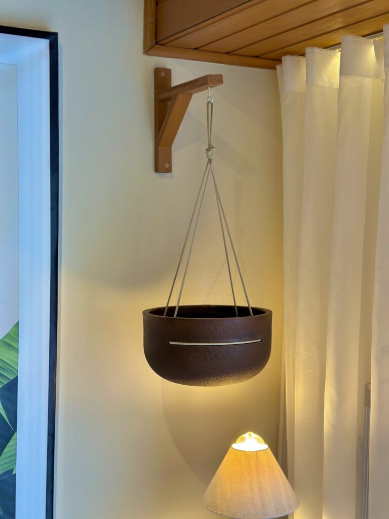 Cachepô pendente aço corten